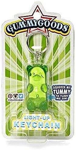 Gummygoods لدغة الحجم سلسلة المفاتيح غائر الدب ضوء الليل للأطفال، ضوء LED، وشملت البطارية in Kuwait