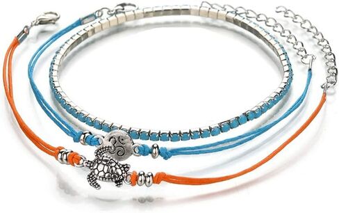 FMR Boho Ankle Bracelets for Women Beaded Ankle Bracelets Stretch Ankle Bracelets for Women Beach Ankle Bracelets Fashion Foot Jewelry for Women and Teen Girls in Kuwait