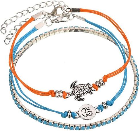 FMR Boho Ankle Bracelets for Women Beaded Ankle Bracelets Stretch Ankle Bracelets for Women Beach Ankle Bracelets Fashion Foot Jewelry for Women and Teen Girls in Kuwait