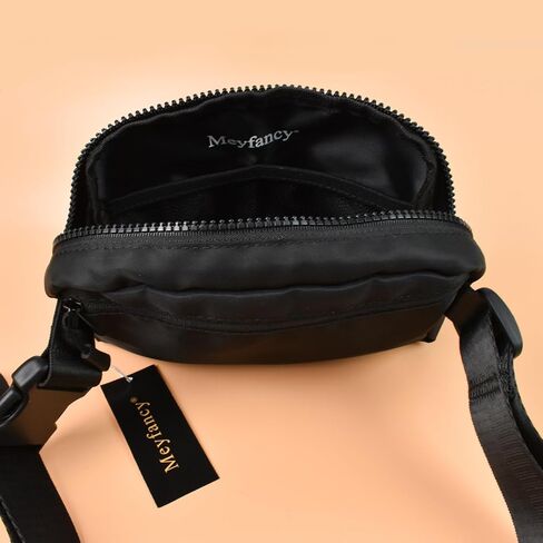 حقيبة حزام مايفانسي للنساء باللون الأسود من فاني حزم حقائب كروس مع حزام قابل للتعديل للجري أثناء السفر ومقاومة للماء in Kuwait