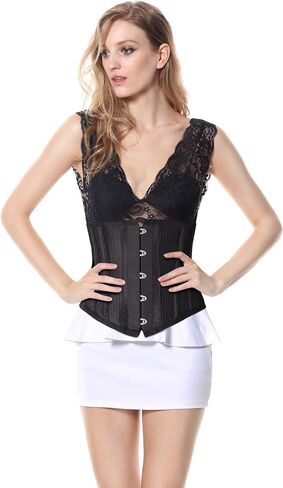 Charmian Women's Double Heavy Spiral Steel Boned Underbust Waist Cincher Corset in Kuwait