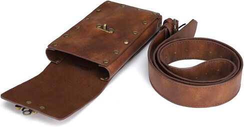 حقيبة كتف Steampunk Crossbody رسول القوطية الخصر حزمة مراوح سلسلة قطرة الساق الورك الحافظة حزام المحفظة الحقيبة in Kuwait