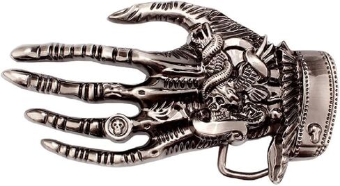 Skull Belt Buckle for Men, Punk Skeleton Hand Belt Buckle, Gothic Viking Skull Hand Belt Buckle, Western Cowboy Belt Buckle, Best Man Belt Buckle, Silver Wedding Belt Buckle Gifts in Saudi Arabia