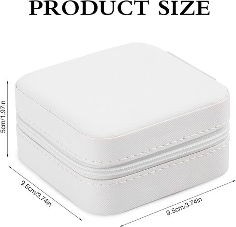 XZUZ Small Travel Jewelry Box With Mirror, Portable Jewelry organizer Display Storage Box for Earrings Rings Necklaces, Jewelry ase for female Girls white 1pc in Saudi Arabia