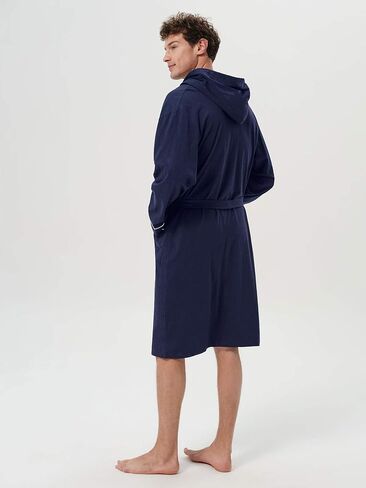 SIORO Men's Cotton Robe Lightweight, Soft Kimono Knee Length Bathrobes for Spa and House, M-XXL in Saudi Arabia
