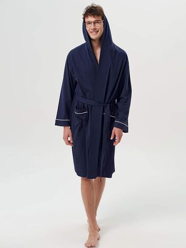 SIORO Men's Cotton Robe Lightweight, Soft Kimono Knee Length Bathrobes for Spa and House, M-XXL in Saudi Arabia