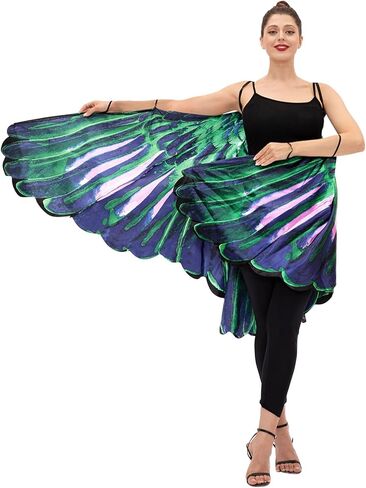 فقط للحفلات، فستان على شكل فراشة للسيدات، فستان فاخر على شكل فراشة للبالغين بأجنحة رافين للهالوين in Kuwait