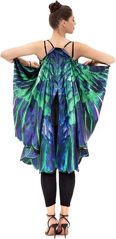 فقط للحفلات، فستان على شكل فراشة للسيدات، فستان فاخر على شكل فراشة للبالغين بأجنحة رافين للهالوين in Kuwait