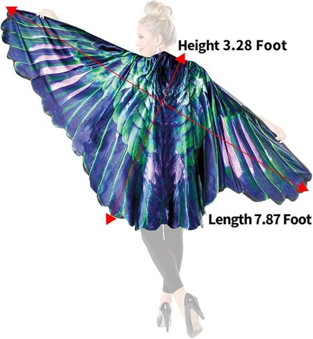 فقط للحفلات، فستان على شكل فراشة للسيدات، فستان فاخر على شكل فراشة للبالغين بأجنحة رافين للهالوين in Kuwait