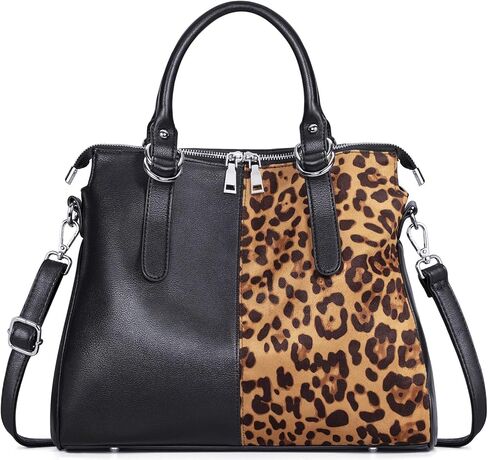 IBFUN Handbags for Women PU Leather Satchel Purse Ladies Shoulder Bags Top Handle Tote Black in Kuwait