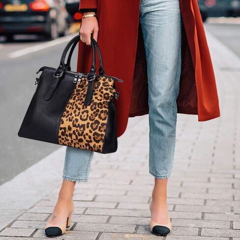 IBFUN Handbags for Women PU Leather Satchel Purse Ladies Shoulder Bags Top Handle Tote Black in Kuwait