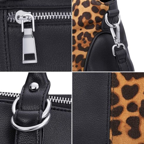 IBFUN Handbags for Women PU Leather Satchel Purse Ladies Shoulder Bags Top Handle Tote Black in Kuwait