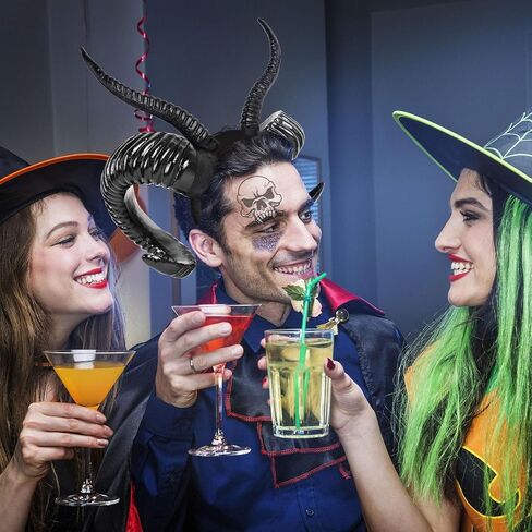 مجموعة Boutic قرون الشيطان عقال-أسود-شيطان-قرون Maleficent قرون الهالوين زي قرون الماعز عقال in Kuwait