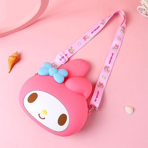 Uywgaun Kawaii رسول حقائب الكرتون المحفظة لطيف حقيبة كروسبودي حقيبة أنيمي صغيرة للفتيات (الوردي الأحمر) in Kuwait