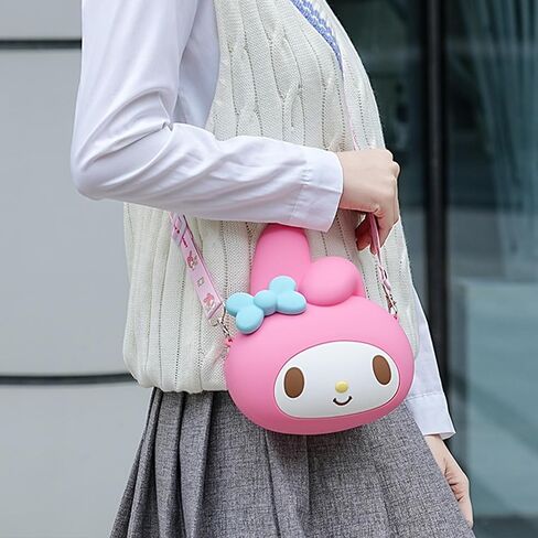 Uywgaun Kawaii رسول حقائب الكرتون المحفظة لطيف حقيبة كروسبودي حقيبة أنيمي صغيرة للفتيات (الوردي الأحمر) in Kuwait