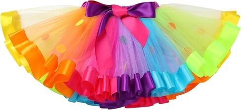 ODASDO Baby Girl Toddler Kids Boho Rainbow Birthday Cake Smash Outfit Romper Tutu Skirt Headband Badge Sash Set in Kuwait