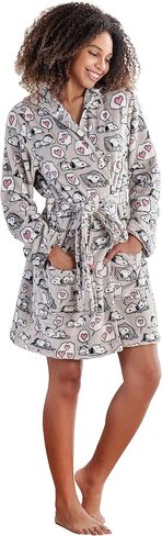 Berkshire Blanket Peanuts® VelvetLoft® Women's Lightweight Short Robes,Snoopy Cute Character Bathrobes in Kuwait