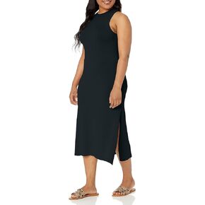 The Drop Women's Gabriela High-Neck Cut-In A-Line Side Slit Maxi Sweater Dress in Saudi Arabia