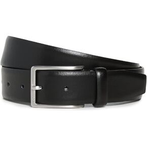 BOSS Men's Grain Leather Dress Belt, Black, 32