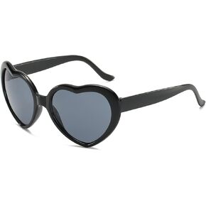 LUJAUXV Heart Shaped Sunglasses for Women,Trendy Cute Heart Glasses Retro Taylor Sun Glasses Cupid UV400