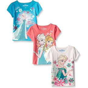 Disney girls 3 Pack Frozen Tees