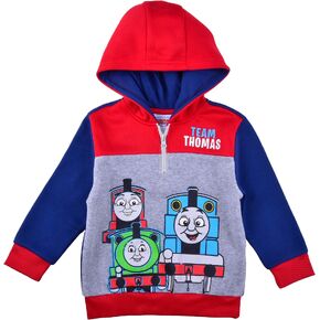 سترة بغطاء للرأس من توماس آند فريندز توماس وجيمس وبيرسي للأولاد بنصف سحاب للأطفال الصغار والصغار - أزرق/كحلي/أحمر in Kuwait