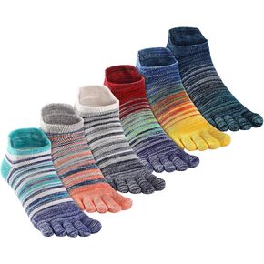 OrrinSports Toe Socks for Men Women Ankle/Crew Running Socks Cotton Breathable Five Finger Socks