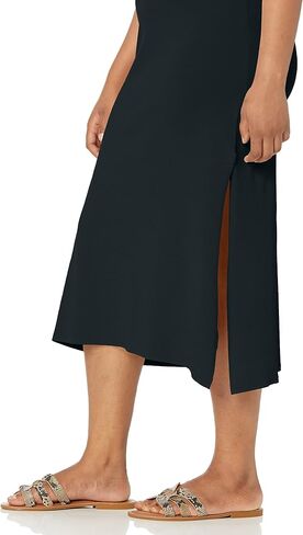 The Drop Women's Gabriela High-Neck Cut-In A-Line Side Slit Maxi Sweater Dress in Saudi Arabia
