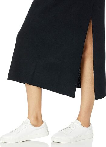 The Drop Women's Gabriela High-Neck Cut-In A-Line Side Slit Maxi Sweater Dress in Saudi Arabia