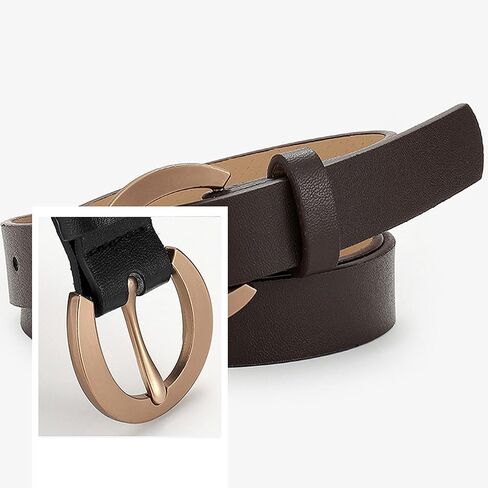 توتبيد احزمة دائرية من الجلد الصناعي للنساء للجينز والسراويل والفساتين in Kuwait