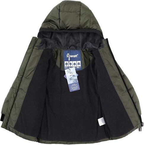Hiheart Boys Girls Thick Padded Winter Coat Warm Hooded Jacket in Kuwait
