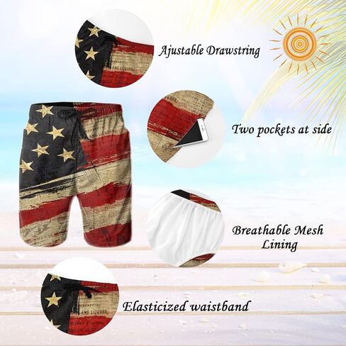 CHILL·TEK Men's Swim Trunks with Compression Liner Quick Dry 2 in 1 Swimming Trunks Beach Board Shorts Bathing Suits Swimwear in Kuwait