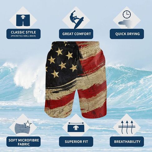 CHILL·TEK Men's Swim Trunks with Compression Liner Quick Dry 2 in 1 Swimming Trunks Beach Board Shorts Bathing Suits Swimwear in Kuwait