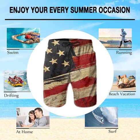 CHILL·TEK Men's Swim Trunks with Compression Liner Quick Dry 2 in 1 Swimming Trunks Beach Board Shorts Bathing Suits Swimwear in Kuwait