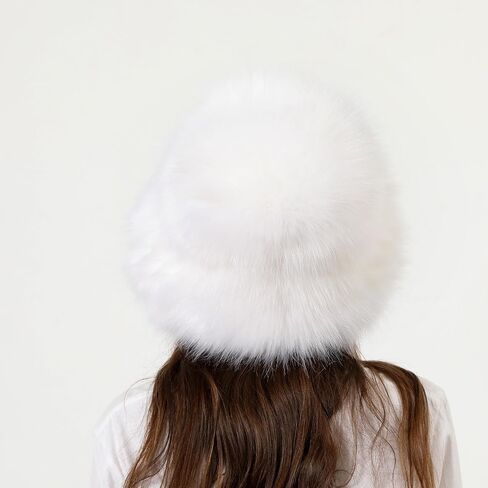 Fuzzy Bucket Hat for Women Winter Fluffy Furry Plush Faux Fur Hats Rainbow Cute Women's Bucket Hats in Kuwait