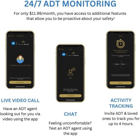 مجوهرات إنفيزوير الذكية - جهاز أمان شخصي - سلسلة مفاتيح سوداء in Kuwait