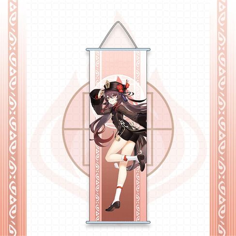Genshin Impact Merch Box - Including Doll, Pillowcase, Hanging Picture, Acrylic Stand, Amulet, Keychain, Bell Pendant, 2 Brooch, 30 Lomo card, 50 Sticker (Hutao), 25cm*20cm*7cm (BOX-YS001) in Saudi Arabia
