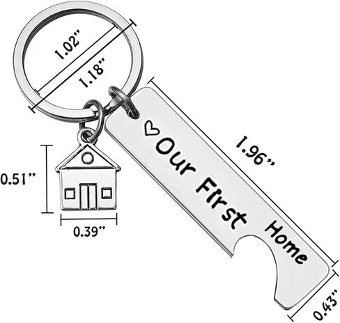 365Home 2-Pack Our First Home 2023 Keychain Housewarming Gift New Home Gift Realtor Closing Gifts in Kuwait