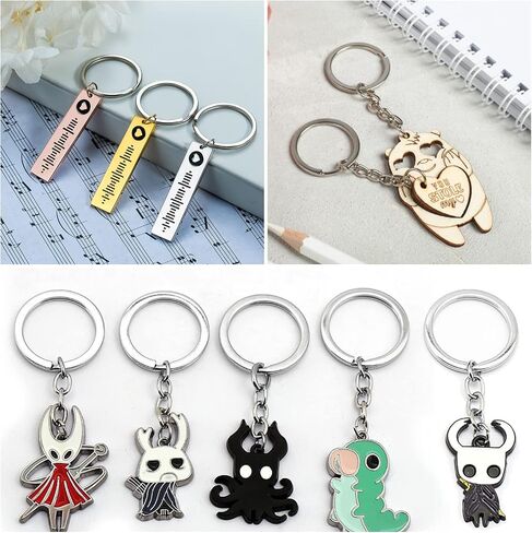 20pcs Stainless Steel Key Ring, Round Key Rings for Flat Keychains, Keychain Rings Key Rings for Keychains for Car Keys, Household Keys, Dog Tags (25mm and 30 mm) in Saudi Arabia