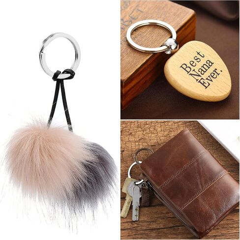 20pcs Stainless Steel Key Ring, Round Key Rings for Flat Keychains, Keychain Rings Key Rings for Keychains for Car Keys, Household Keys, Dog Tags (25mm and 30 mm) in Saudi Arabia
