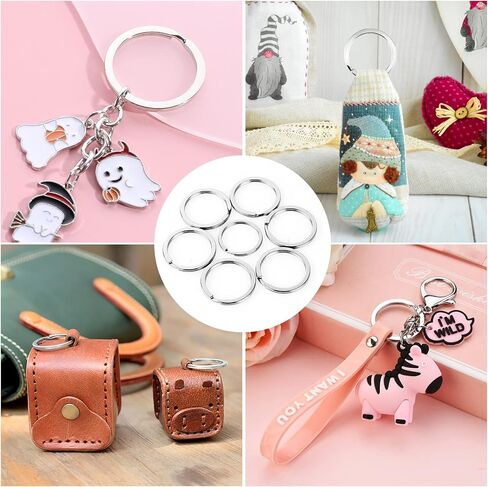 20pcs Stainless Steel Key Ring, Round Key Rings for Flat Keychains, Keychain Rings Key Rings for Keychains for Car Keys, Household Keys, Dog Tags (25mm and 30 mm) in Saudi Arabia