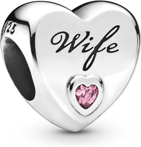 باندورا مجوهرات زوجة الحب القلب مكعب زركونيا سحر من الفضة الاسترليني in Kuwait