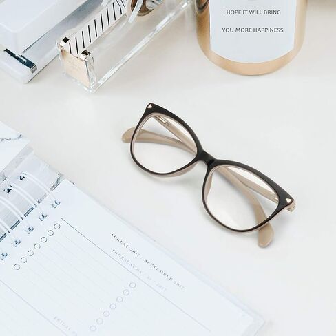 MEETSUN Non Prescription Glasses Frames For Women，Retro Cateye Fake Eyeglasses HD Clear Lens in Kuwait