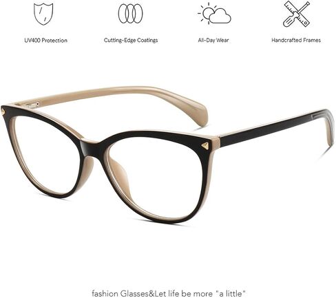 MEETSUN Non Prescription Glasses Frames For Women，Retro Cateye Fake Eyeglasses HD Clear Lens in Kuwait