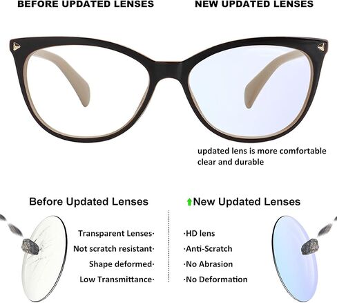 MEETSUN Non Prescription Glasses Frames For Women，Retro Cateye Fake Eyeglasses HD Clear Lens in Kuwait