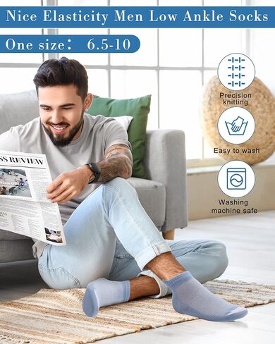 Yahenda 98 Pairs No Show Men Socks Casual Low Cut Ankle Sock Athletic Compression Comfort Ventilating Running Socks Bulk Socks for Homeless Sports Gym, Various Styles in Saudi Arabia