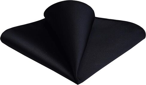 GUSLESON Mens Solid Color Jacquard Woven Adjustable Pre-tied Bow Tie and Pocket Square Cufflink Set with Gift Box in Kuwait