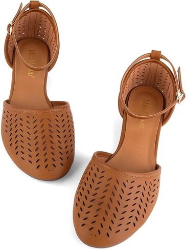 MaxMuxun Sandals for women 2026 Closed Toe Flats Roman Ankle Strap Cage Comfortable Summer Beach Dressy Shoes in Saudi Arabia