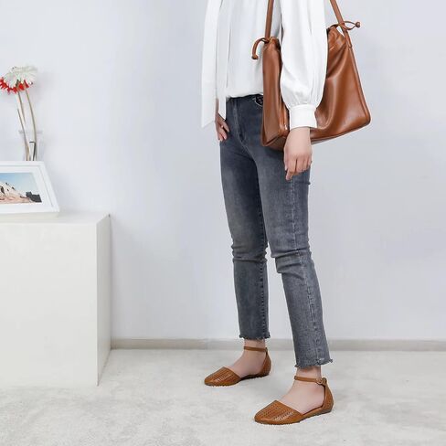 MaxMuxun Sandals for women 2026 Closed Toe Flats Roman Ankle Strap Cage Comfortable Summer Beach Dressy Shoes in Saudi Arabia