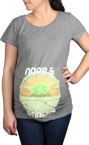 STAR WARS Mandalorian Child Nap Snacks Grogu Baby Yoda Maternity T-Shirt for Women in Saudi Arabia